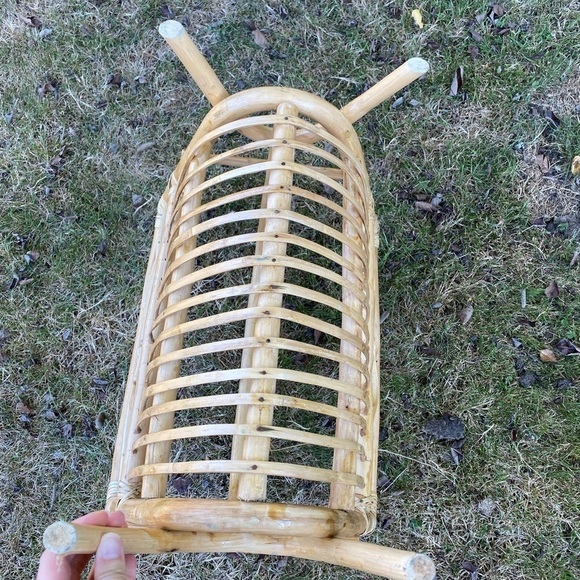 RATTAN Wicker Magazine Rack Holder Boho Style - Picture 6 of 7